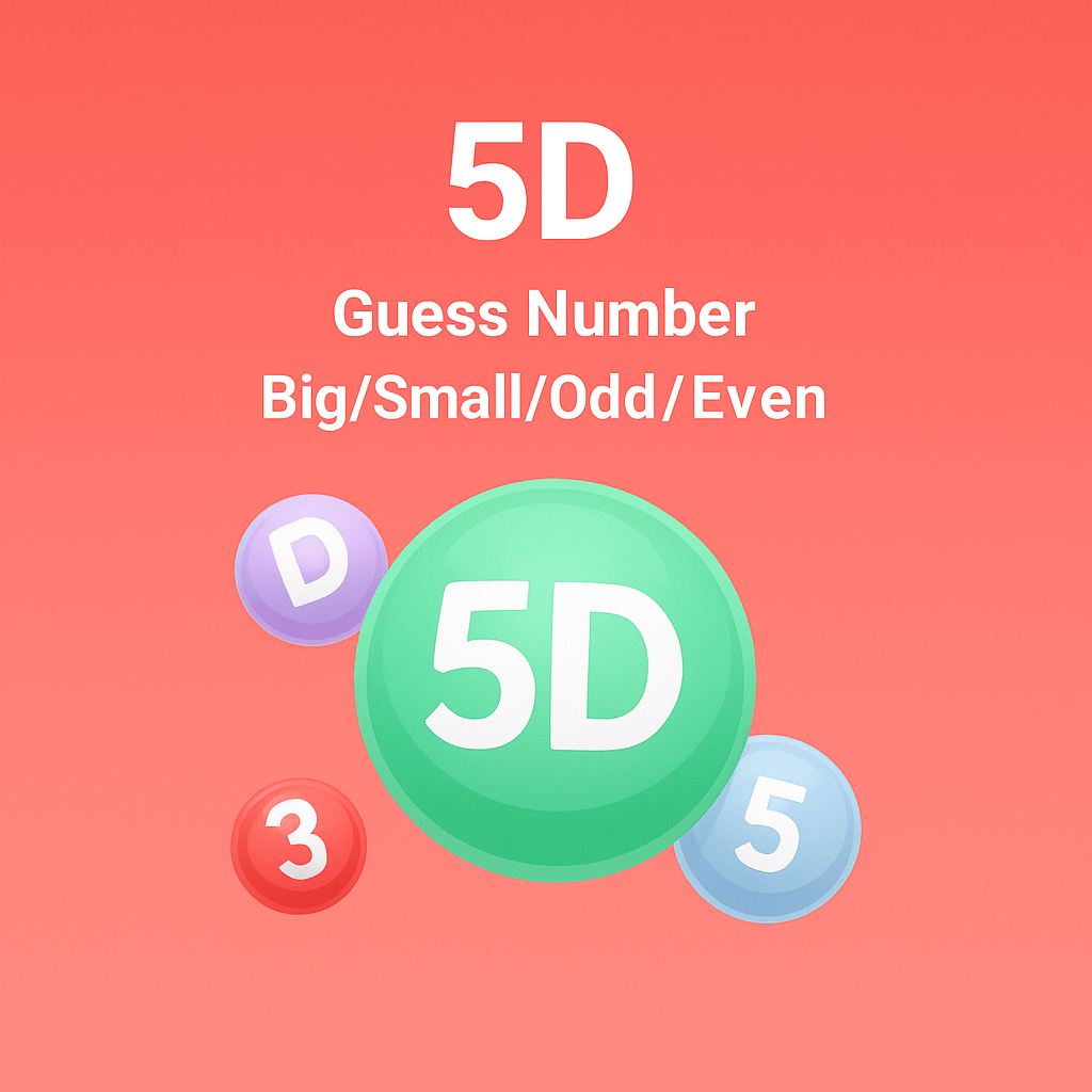 Bounty Game 5D promotional banner showcasing a number-based lottery game with exciting prize potential